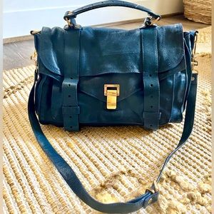 PS1 Medium blue leather bag